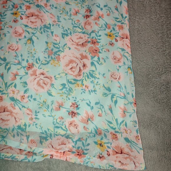 Size L Feathers Dress Flowy Summer Office School Midi Short No Waist Embroidery - Picture 3 of 10